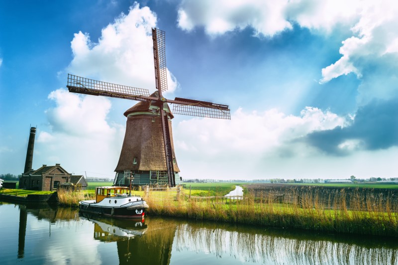 Làng Kinderdijk - niềm tự hào của người Hà Lan. Ảnh: Internet
